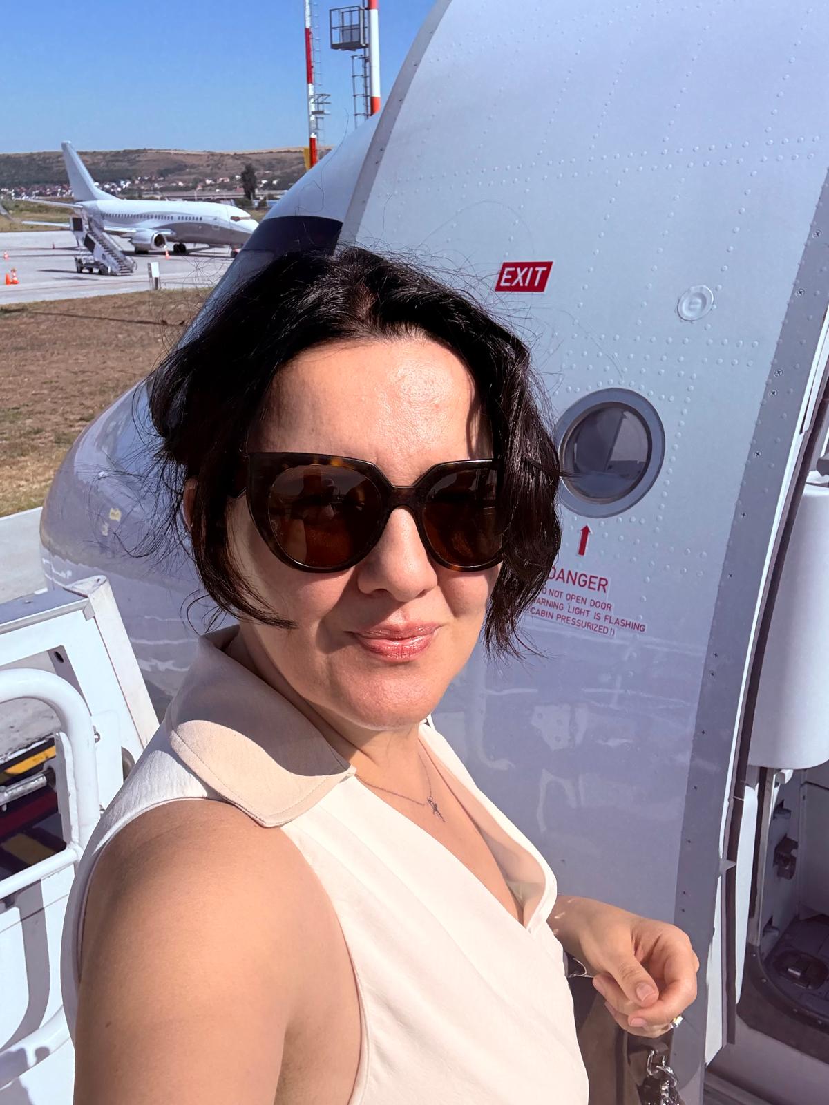 Manuela Coșiu, la îmbarcare spre Alicante